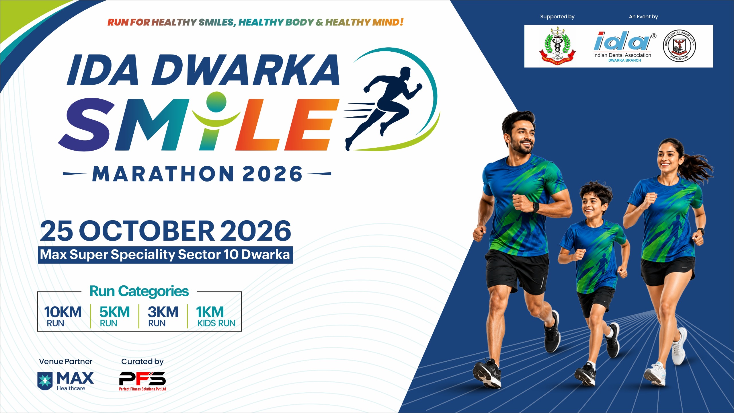 IDA Dwarka Smile Marathon 2026 event creative
